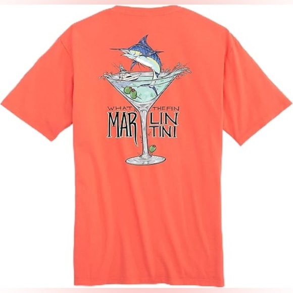WTF WHAT THE FIN? Short-Sleeve Feels Good Soft Cotton T-Shirt - Marlintini M - Picture 1 of 4